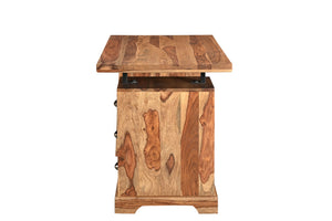 Homeroots 54" Brown Live Edge Solid Wood Writing Desk - Stylish Storage Solution For Home Office & Living Room   565283