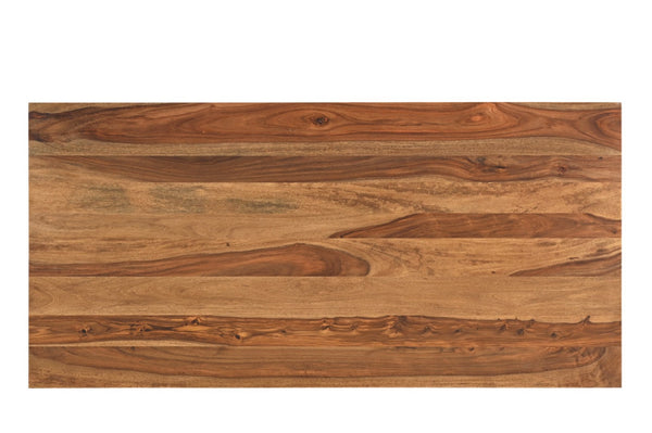 Homeroots 54" Brown Live Edge Solid Wood Writing Desk - Stylish Storage Solution For Home Office & Living Room   565283