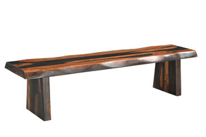 HomeRoots 75" Brown Solid Wood Live Edge Dining Bench - Rustic Charm & Modern Elegance for Any Space 565285