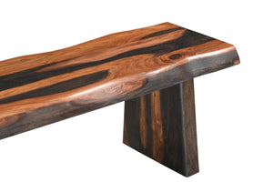 HomeRoots 75" Brown Solid Wood Live Edge Dining Bench - Rustic Charm & Modern Elegance for Any Space 565285