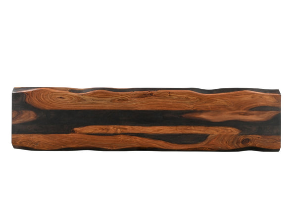 HomeRoots 75" Brown Solid Wood Live Edge Dining Bench - Rustic Charm & Modern Elegance for Any Space 565285