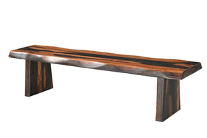 HomeRoots 75" Brown Solid Wood Live Edge Dining Bench - Rustic Charm & Modern Elegance for Any Space 565285