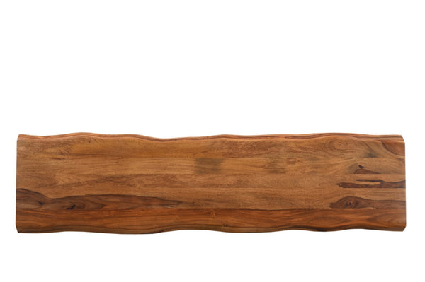 HomeRoots 68" Brown Solid Wood Live Edge Dining Bench - Rustic Elegance, Versatile Seating for Any Space 565287