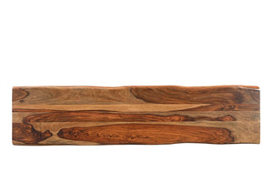 HomeRoots 75" Brown Solid Wood Live Edge Dining Bench - Rustic Elegance for Versatile Seating & Timeless Style 565288