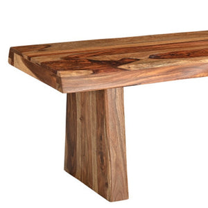 HomeRoots 75" Brown Solid Wood Live Edge Dining Bench - Rustic Elegance for Versatile Seating & Timeless Style 565288