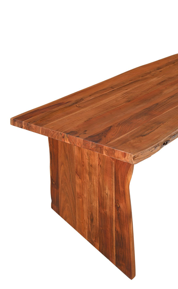 HomeRoots 60" Rustic Solid Wood Live Edge Dining Bench - Durable, Versatile Seating for Modern Homes & Decor 565289