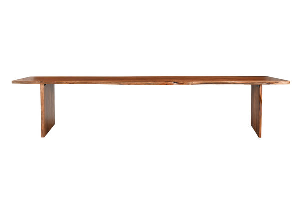 HomeRoots 60" Rustic Solid Wood Live Edge Dining Bench - Durable, Versatile Seating for Modern Homes & Decor 565289