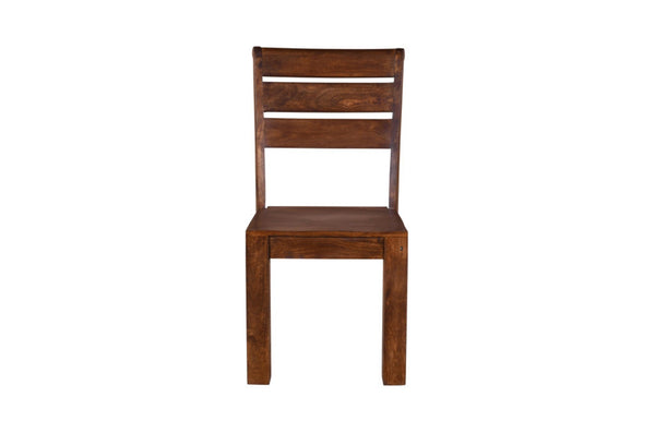 HomeRoots Set of Two Solid Mango Wood Ladder Back Dining Chairs – Stylish, Durable, and Versatile Accent Seating 565294