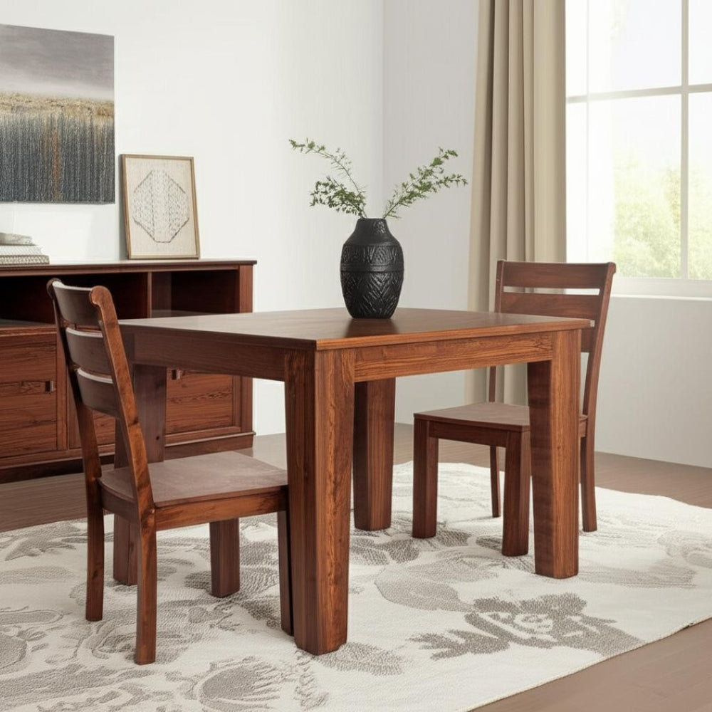 HomeRoots Set of Two Solid Mango Wood Ladder Back Dining Chairs – Stylish, Durable, and Versatile Accent Seating 565294