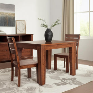 HomeRoots Set of Two Solid Mango Wood Ladder Back Dining Chairs – Stylish, Durable, and Versatile Accent Seating 565294