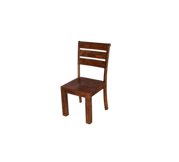 HomeRoots Set of Two Solid Mango Wood Ladder Back Dining Chairs – Stylish, Durable, and Versatile Accent Seating 565294