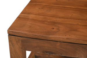 HomeRoots Set of Two Solid Wood Dining Side Chairs with Open Back Design for Elegant, Versatile Seating Options 565296