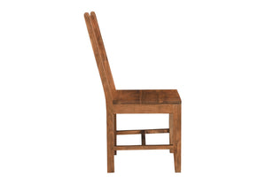 HomeRoots Set of Two Solid Wood Dining Side Chairs with Open Back Design for Elegant, Versatile Seating Options 565296