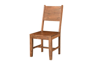 HomeRoots Set of Two Solid Wood Dining Side Chairs with Open Back Design for Elegant, Versatile Seating Options 565296