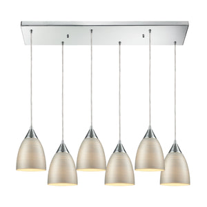 Merida 30'' Wide 6-Light Rectangular Pendant - Polished Chrome 56530/6RC Elk Lighting