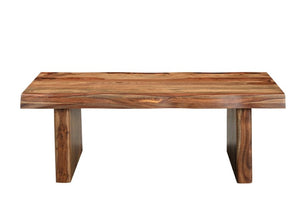 Homeroots 51" Brown Solid Wood Live Edge Coffee Table - Rustic Elegance For Living Room, Office & More!   565303