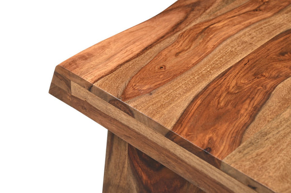 Homeroots 51" Brown Solid Wood Live Edge Coffee Table - Rustic Elegance For Living Room, Office & More!   565303