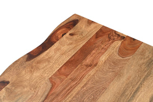 Homeroots 51" Brown Solid Wood Live Edge Coffee Table - Rustic Elegance For Living Room, Office & More!   565303