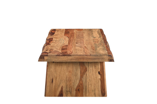 Homeroots 51" Brown Solid Wood Live Edge Coffee Table - Rustic Elegance For Living Room, Office & More!   565303