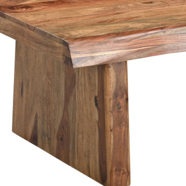 Homeroots 51" Brown Solid Wood Live Edge Coffee Table - Rustic Elegance For Living Room, Office & More!   565303