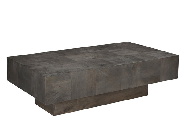 Homeroots 59" Dark Gray Solid Wood Coffee Table   565306