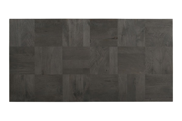 Homeroots 59" Dark Gray Solid Wood Coffee Table   565306