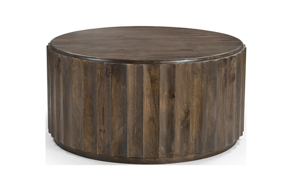 Homeroots 36" Brown Solid Wood Round Coffee Table   565307