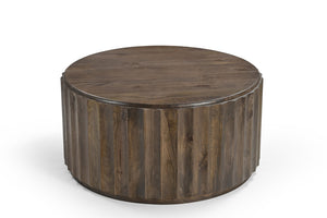 Homeroots 36" Brown Solid Wood Round Coffee Table   565307