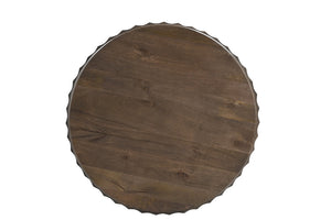 Homeroots 36" Brown Solid Wood Round Coffee Table   565307