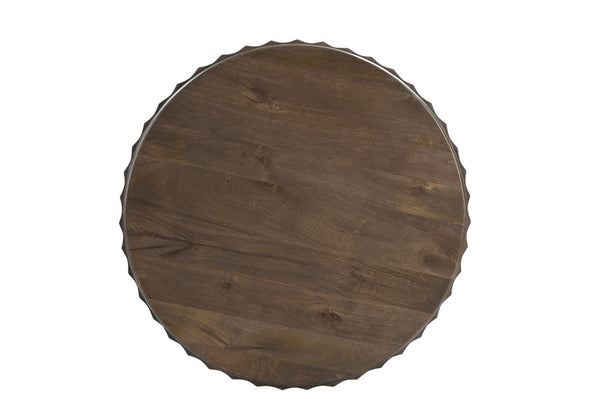 Homeroots 36" Brown Solid Wood Round Coffee Table   565307