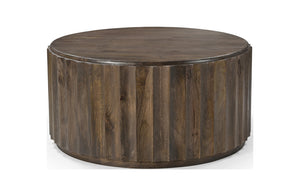 Homeroots 36" Brown Solid Wood Round Coffee Table   565307