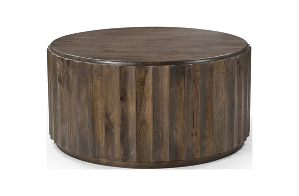 Homeroots 36" Brown Solid Wood Round Coffee Table   565307