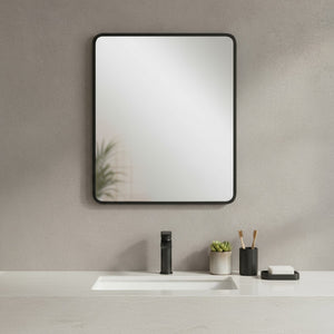 HomeRoots 30" Vintage Black Metal Framed Mirror Set - Antique Glass Finish, Stylish Accent for Any Room 565339