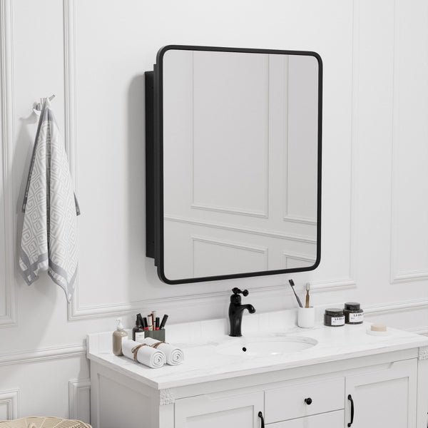 HomeRoots 30" Vintage Black Metal Framed Mirror Set - Antique Glass Finish, Stylish Accent for Any Room 565339