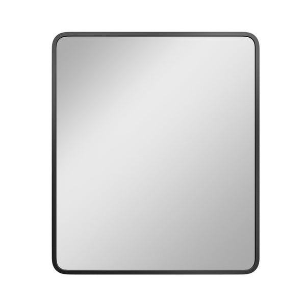 HomeRoots 30" Vintage Black Metal Framed Mirror Set - Antique Glass Finish, Stylish Accent for Any Room 565339