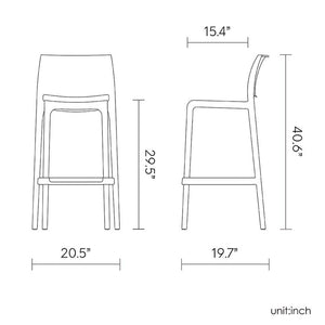 Homeroots Set Of Four 30" Brown Faux Rattan Outdoor Bar Chairs – Stylish, Durable, And Perfect For Gatherings!   565348