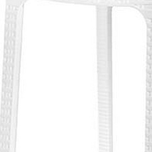 Homeroots Set Of Four 30" White Faux Rattan Outdoor Bar Height Chairs - Stylish & Comfortable For Any Space   565349