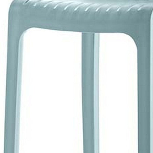 Homeroots Set Of Four Baby Blue Outdoor Counter Height Bar Chairs - Stylish, Durable, And Perfect For Gatherings   565356