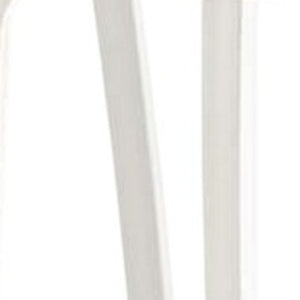 Homeroots Set Of Four Stylish 26" White Heavy Duty Plastic Low Back Outdoor Bar Chairs For Trendy Gatherings   565357