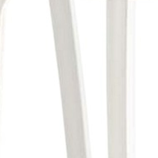 Homeroots Set Of Four Stylish 26" White Heavy Duty Plastic Low Back Outdoor Bar Chairs For Trendy Gatherings   565357