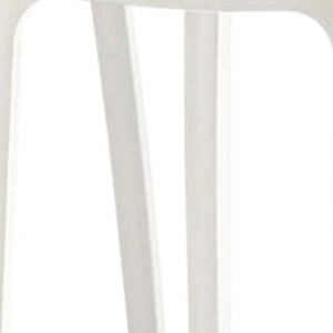 Homeroots Set Of Four Stylish 26" White Heavy Duty Plastic Low Back Outdoor Bar Chairs For Trendy Gatherings   565357