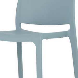 HomeRoots Set of Two Baby Blue Outdoor Bar Height Chairs for Stylish Deck, Patio, and Poolside Comfort 565359