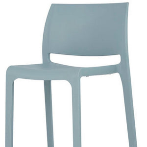 HomeRoots Set of Two Baby Blue Outdoor Bar Height Chairs for Stylish Deck, Patio, and Poolside Comfort 565359