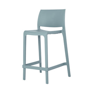 Homeroots Set Of Four Baby Blue Outdoor Counter Height Bar Chairs - Stylish, Durable, And Perfect For Gatherings   565366