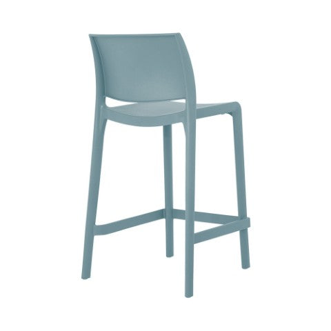 Homeroots Set Of Four Baby Blue Outdoor Counter Height Bar Chairs - Stylish, Durable, And Perfect For Gatherings   565366