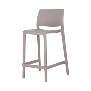 Homeroots Set Of Four Stylish 26" Taupe Outdoor Counter Height Bar Chairs For Comfort & Minimalist Design   565367