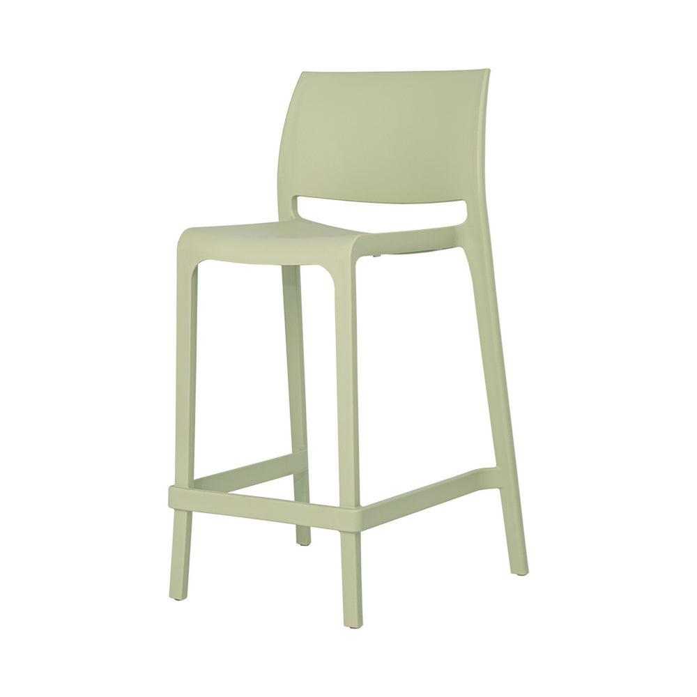 Homeroots Set Of Four 26" Green Heavy Duty Outdoor Bar Chairs – Stylish, Comfortable, Perfect For Your Patio!   565369