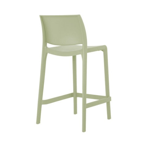 Homeroots Set Of Four 26" Green Heavy Duty Outdoor Bar Chairs – Stylish, Comfortable, Perfect For Your Patio!   565369