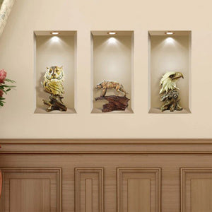 HomeRoots Set of Three Ana Faux Niche 3D Peel and Stick Wall Decals – Transform Your Space with Style! 565377