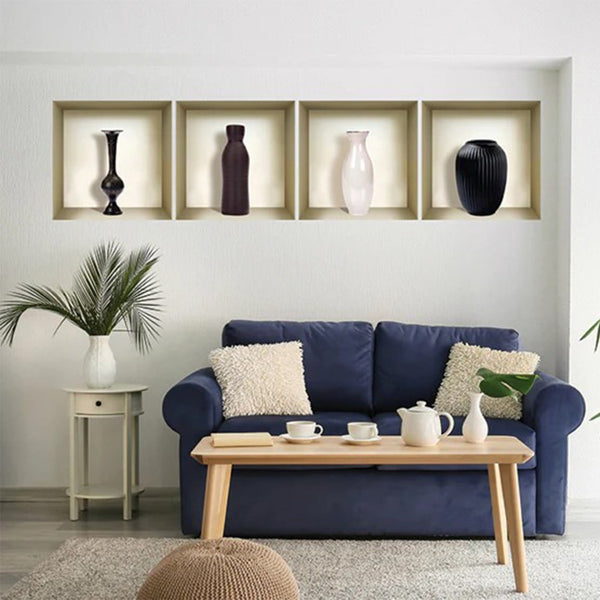 Homeroots Set Of Four Mac Faux 3d Peel And Stick Wall Decals – Transform Your Space With Stylish Illusion Art  Vinyl 565409